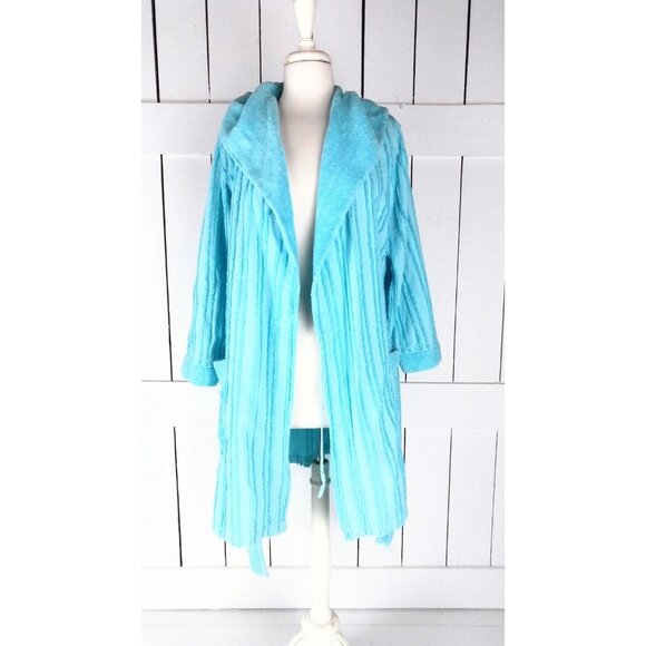 Mark Travers terry cloth cotton hooded bath spa robe - Picture 2 of 7